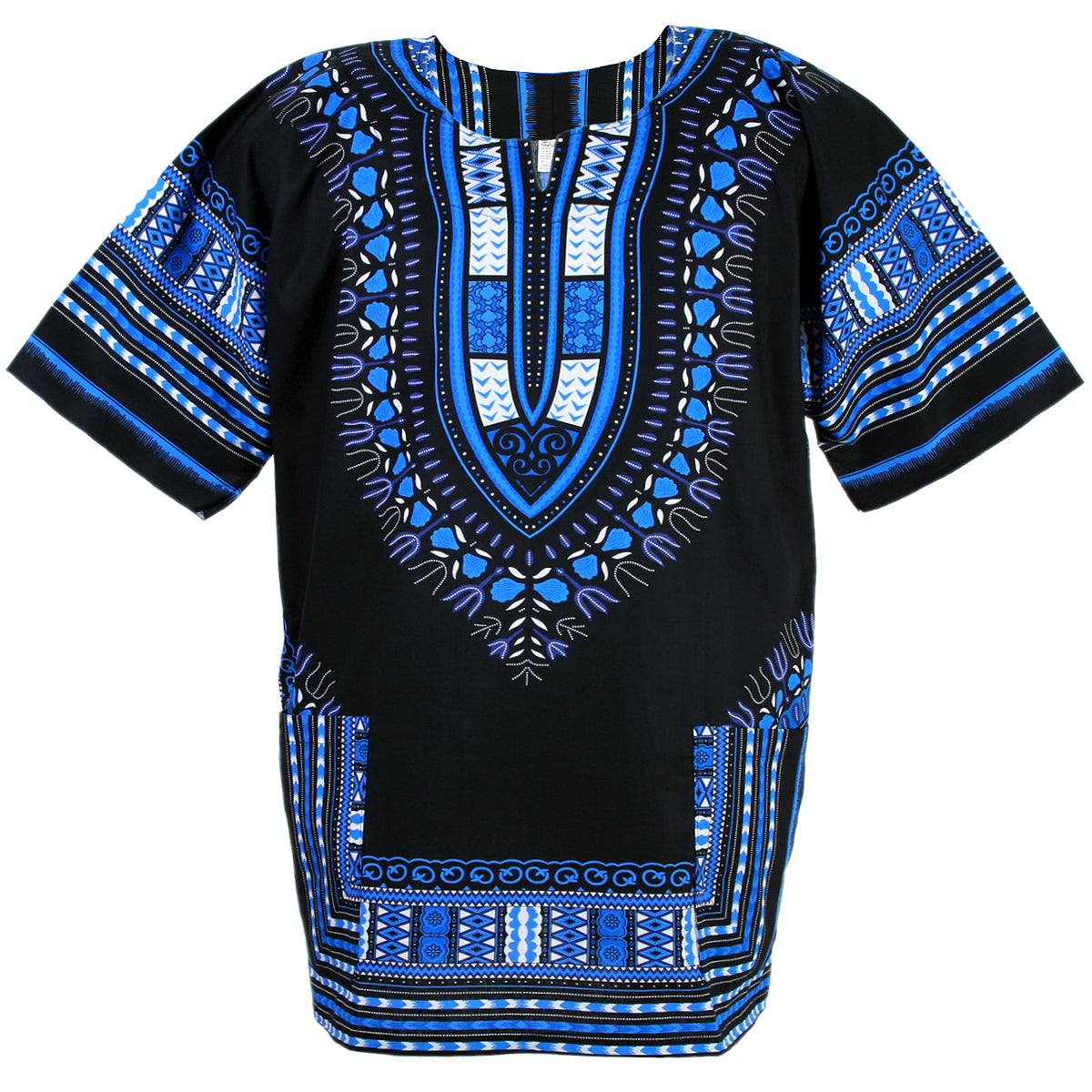African Dashiki Cotton Shirt Tribal Festival Boho 60's 70's Hippie Kaftan