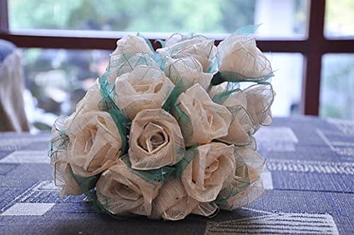 Off White Roses Flower String Lights Floral,Patio,Fairy,Decor,Boy Girl Bedroom,Wedding, Lights