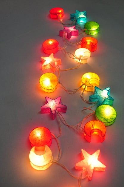 Fancy Star Moon Lantern String Fairy Night Lights Kid Bedroom Home Children Decor